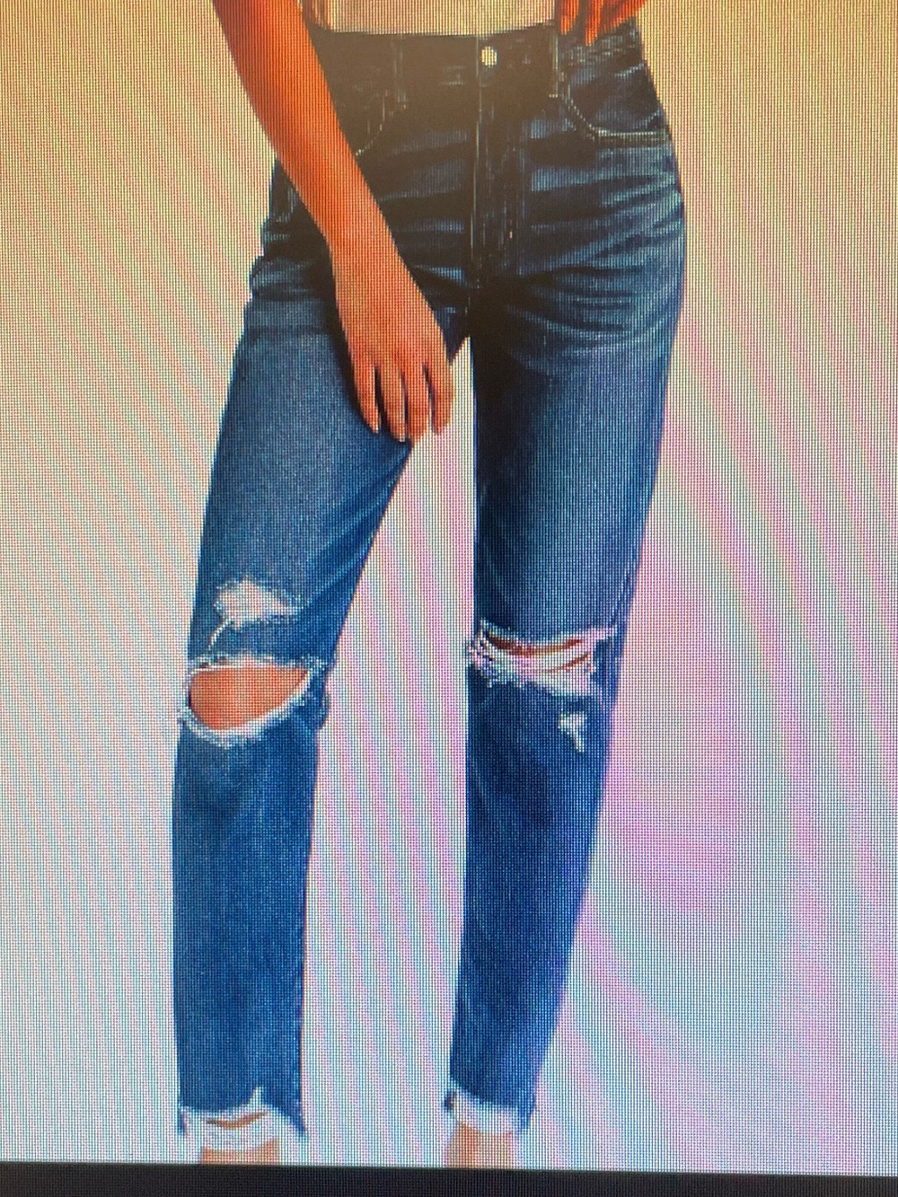 American Eagle Outfitters women’s medium wash hi-rise girlfriend jeans